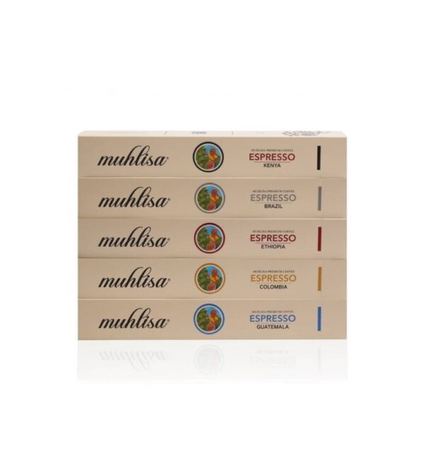 muhlisa espresso 5er kapselkaffee set (50 kapseln)